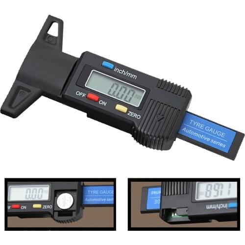 0-25 mm Digital Depth Gauge Caliper Tread Depth Gauge LCD Tyre Tire Tread Gauge For Car Tire Measurer Tool Caliper Repair Tools