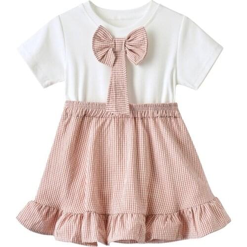 Girl dress for girl Girl DressesLapel Letter Design Princess Dress Kids Clothes Childrens clothes