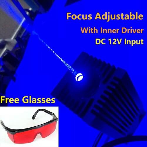 Tgleiser Focusable laser engraver 2.5W blue modules fir DIY laser cutter head for carving