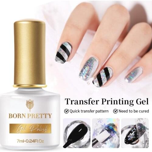 BORN PRETTY 6ml 3D Transfer Printing Gel Nail Foil DIY Design Soak Off UV LED Nail Art Gel Varnish varnish