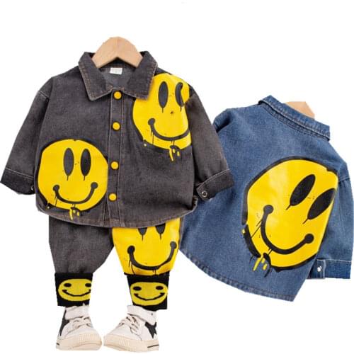 Boys Dinem Clothes Sets Spring Autumn Children Fashion Shirts Pants 2pcs Tracksuits For Baby 4Y Toddler Birthday Outfits Suits
