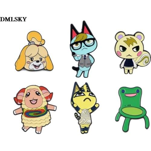 MD150 DMLSKY Fashion Animals Enamel Pins and Brooch Backpack Clothes Badge Women and Men Cartoon Tie Pins Charm Jewelry
