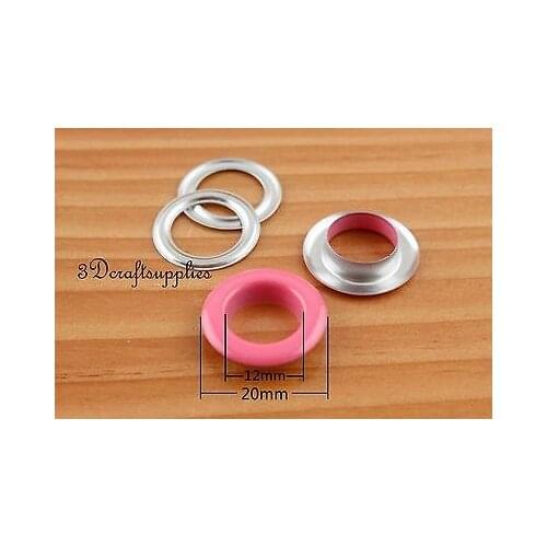 Eyelets metal with washer grommets copper round 60 sets 12 mm CK82