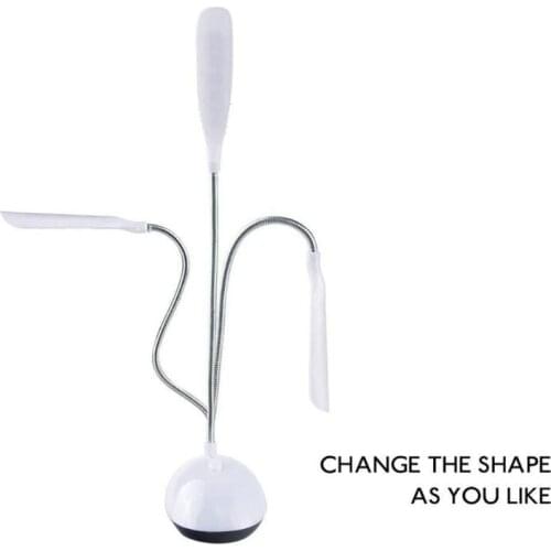 Battery Powered Mini LED Desk Lamp 360 Degree Rotation Reading Table Night Light 1XCC