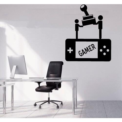 Gamer Wall Decal Gamer Decals Controller Decals Personalized Gamer Room birthday gift wall sticker C5072