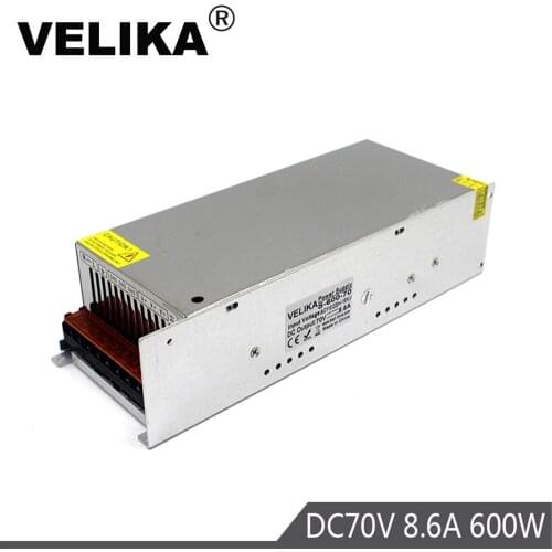 Small Volume Single Output 600W 70V 8.6A Switching power supply 220V AC DC70V SMPS For Industrial Equipment Machine CNC Motors