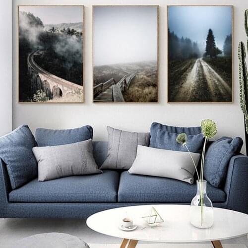 Nordic Poster Vintage Wall Art Pastoral Posters And Prints Forest Poster Painting Wall Pictures For Living Room Unframed