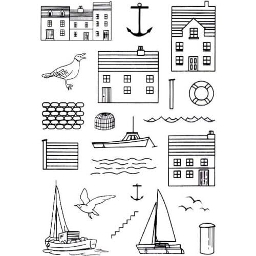 Clear Stamp ISLAND HOME BIRD SHIP ANCHOR Scrapbooking Material DIY Photo Cards Account Rubber Stamper Transparent Stamp Sellos