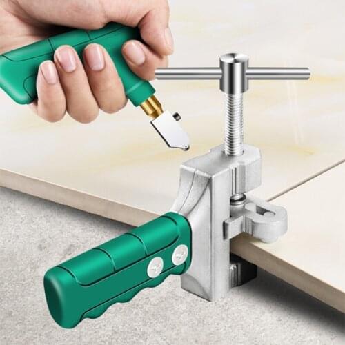 Ceramic tile divider, hand-held glass knife, diamond cut thick cut ceramic tile cutting artifact, tile cut glass