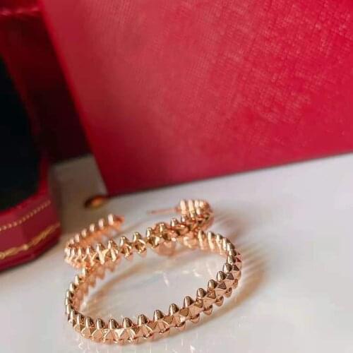 925 Sterling Earrings Rose Gold Big Nail Earrings Circle Stud Earrings Fashion Jewelry Top Quality Silver Jewelry