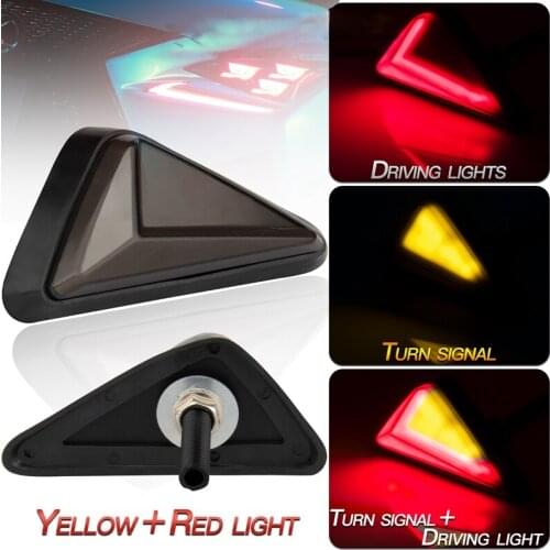 2Pcs Motorcycle Flush Mount Triangle Turn Signal Light Amber White LED Indicator Lamp DRL Blinker For BMW Honda Suzuki