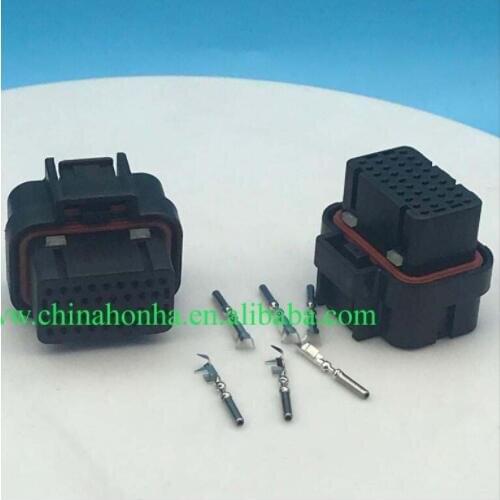 1/2/5/10 pcs/lots 34 Pin/way wire harness Female Tyco AMP Auto Oil Gas Connector Automotive Socket 4-1437290-1