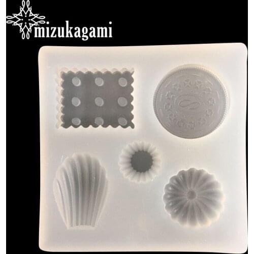 1pcs UV Resin Jewelry Liquid Silicone Mold Round Biscuit Sea Shell Resin Charms Mold For DIY Intersperse Decorate Making Jewelry