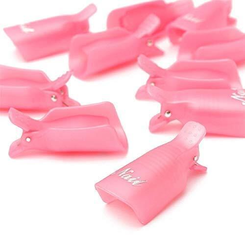 10PC Plastic Acrylic opp bag nail clip nail remover clip nail clip nail remover set pink puple