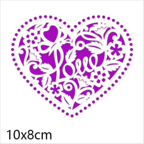 100*80mm Love pattern Metal Cutting Dies steel Crafts Stencil For DIY Scrapbooking Album stamp Paper/photo Cards Embossing Die