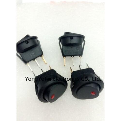 12V24V red cat 3 feet 2 files KCD1-202 Round Rocker Switch power switch car modification free shipping