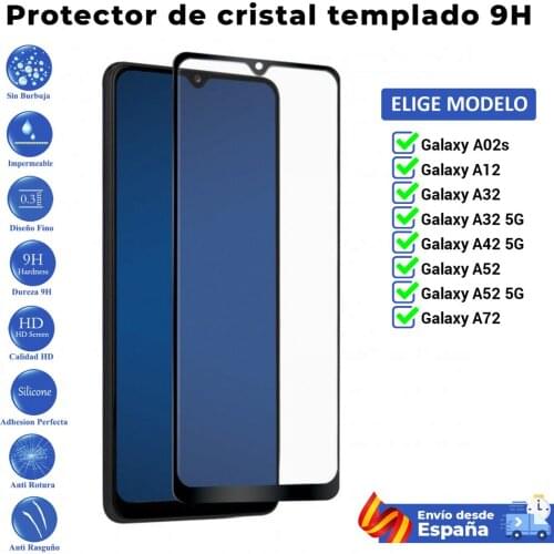 3D full screen Protector for Samsung Galaxy A02s A12 A32 A42 A52 A72 5G. Black tempered glass for movil
