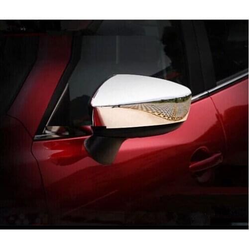 ACCESSORIES FIT FOR MAZDA 3 AXELA 2014 2015 2016 CHROME SIDE DOOR MIRROR COVER TRIM MOLDING CAP OVERLAY GARNISH AXELA WING