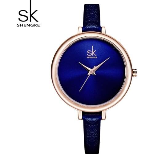 Shengke Fashion Watches Women Thin Leather Female Wristwatch Reloj Mujer 2019 Top Brand Luxury Quartz Watch Ladies Clock #K0069