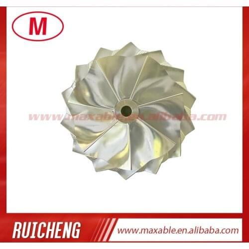 K16 59.00/76.00 mm 7+7 blades Reverse high performance turbocharger billet/milling/aluminum 2618 compressor wheel