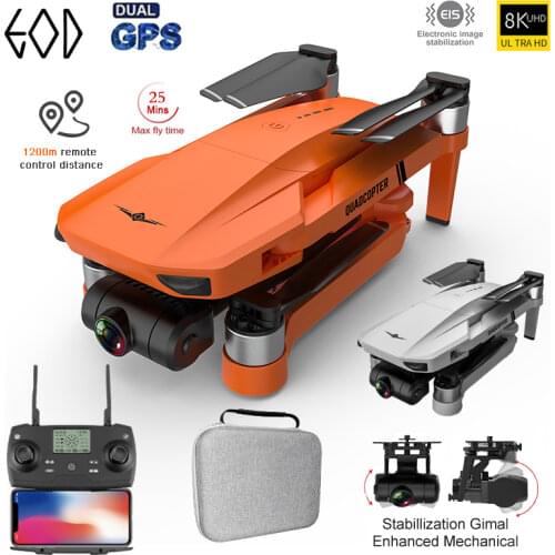 2021 New GPS Drone 4k Profesional 8K HD Camera 2-Axis Gimbal Anti-Shake Aerial Photography Brushless Foldable Quadcopter 1.2km