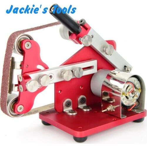 DC 12-24V Mini belt machine micro table polishing machine DIY Sander Grinder 7000rpm top quality