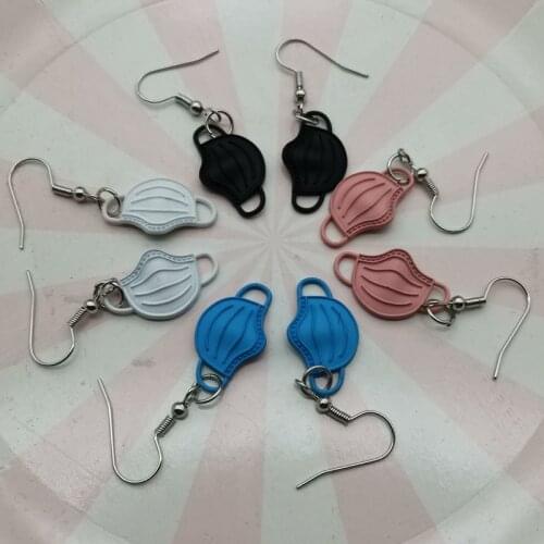 Fashion Funny Cute Draped Mask Earrings Korean Style Cool Designer Earrings Ladies Gifts