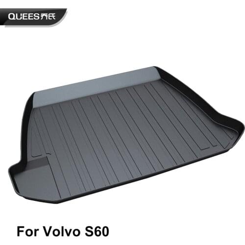 QUEES Custom Fit Cargo Liner Tray Trunk Floor Mat for Volvo S60 2nd Generation 2011 2012 2013 2014 2015 2016 2017 2018