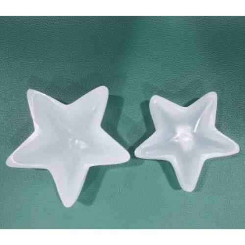 Natural Crystals Quartz Selenite Five-Pinted Star Bowl Energy Shape Reiki Stones Office Aquarium Decoration Accessories Gemstone