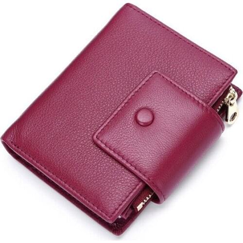 Novelty Head Leather Short Fashionable Bags Soft Ladys Purse And Handbags Luxury Designer Wallets For Women Coin Pocket Cute