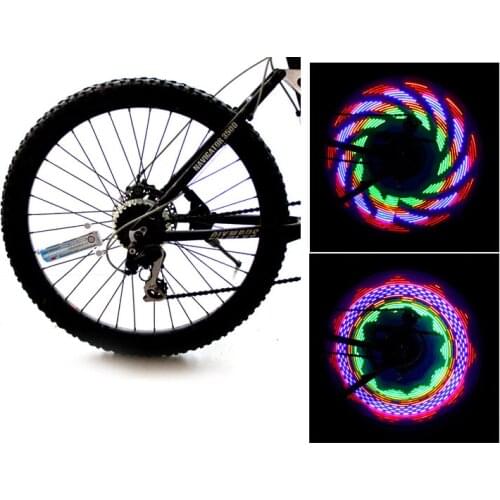 New Arrival Colorful Bicycle Lights Bike Cycling Wheel Spoke Light 32 LED 32-pattern Waterproof SM016