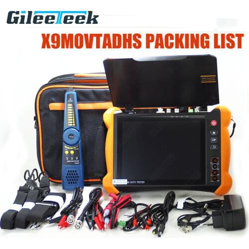X9MOVTADHS 12-in-1 Full Function 8inch Touch screen H.265 4K 8MP IP Camera Tester TVI CVI AHD SDI CVBS CCTV Tester Monitor