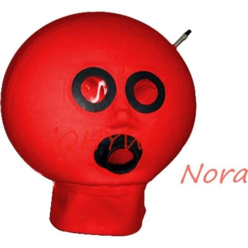 Sexy Latex Hoods Mask Full Head Hood Fetish Inflatable Hood Cosplay Face Mask Club Wear Uniform