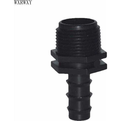Wxrwxy 3/4 Threaded connector barbed joint plastic connector 16mm plastic hose barb garden hose fittings 3 pcs
