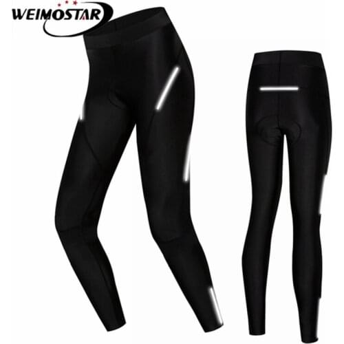 Weimostar Womens Cycling Long Pants Reflective Mtb Downhill Bike Pants Riding Bicycle Trousers Pants GEL Pad Shockproof S-XXXL