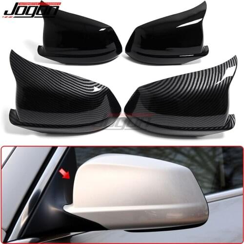 For BMW 5 Series F10 F11 Pre-LCI 2011-2013 Carbon Fiber Black Side Door Rearview Mirror Cover Caps Replacement