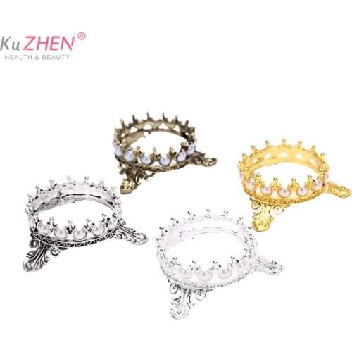 1pcs Pen Displayer Stand Tools Acrylic UV Gel Brush Rest Holders For Nail Decorations Crown Design Nail Art Brush Holder Set