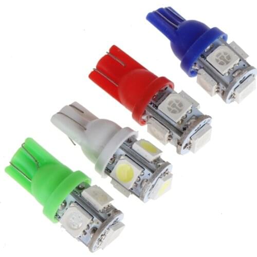 1pcs T10 W5W SMD 5050 LED Super Bright Motorcycle Turn Signal Tail Light 194 168 2825 Wedge Light Bulb Car Interior Lamp