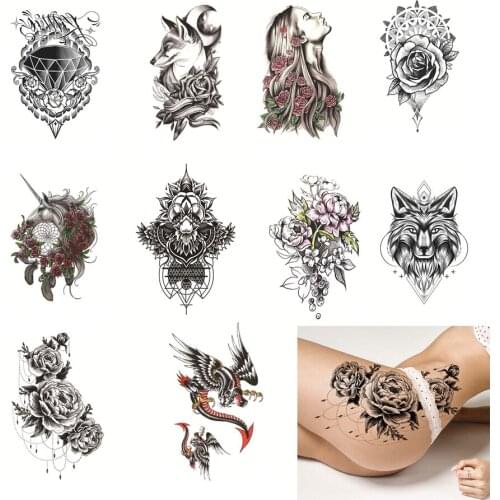 1PC Tattoo Stickers Female Sexy Waterproof Men And Women Lasting Sexy Temptation Dirty Word Alternative Text Stickers