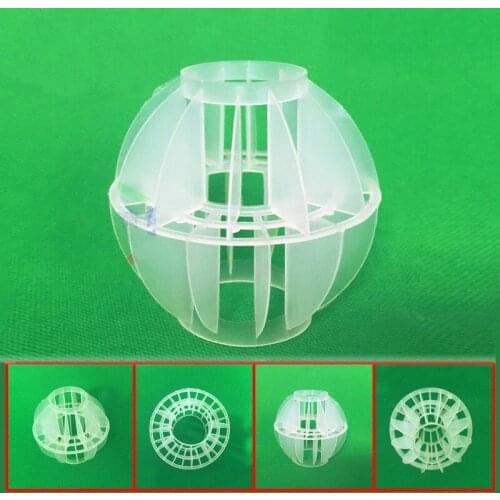 1500Pc/lot bio filter balls Polyhedral hollow ball Green facility wastewater treatment CO2 removal Biochemical ball filter media