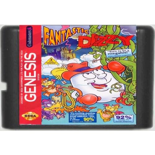 Fantastic Dizzy 16 bit MD Game Card For Sega Mega Drive For Genesis