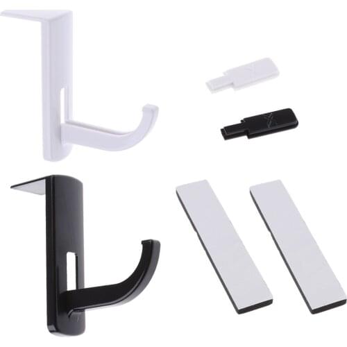 2 Pieces Headphone Headset Hanger Holder Wall PC Monitor Stand Hook Sticky