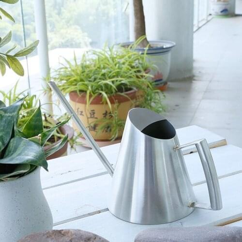 400ml Watering Kettle Stainless Steel Watering Can For Indoor Plants Garden Long Spout Brushed Stainless Steel Watering Pot