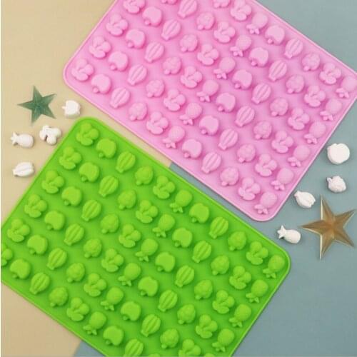 66 cavity fruit series creative silicone soft candy mold, chocolate ice tray, handmade glue mold