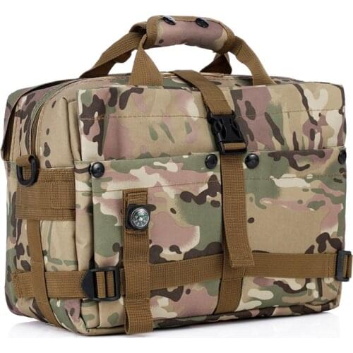 Army Tactical Shoulder Backpack Mens Camouflage Outdoor Bag Computer Bag Casual Compass Handbag Travel Accessories