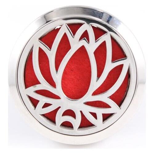 30mm Silver Magnetic 316 Stainless Steel Car Diffuser Locket Aromatherapy Essential Oil Car Diffuser Locket Free Pads