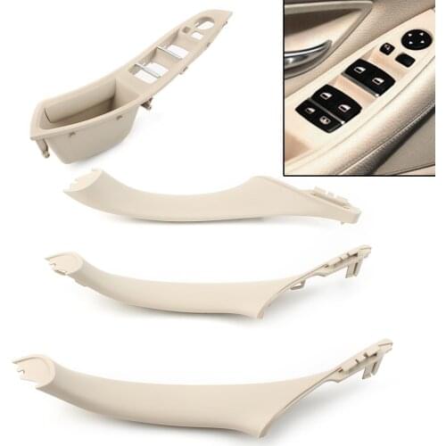 Car Inner Window Switch Armrest Panel Door Handle 4Pcs/Set For BMW 5 Series F10 F11 2010 2011 2012 2013 2014 2015 2016 RHD ONLY