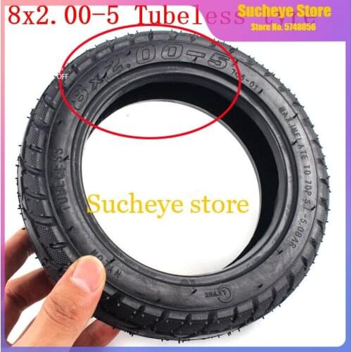8 Inches Wheel Tyre Tubeless Tire 8x2.00-5 for Pocket Bike MINI Bike Electric Wheelchair Wheel Motor 8*2.00-5