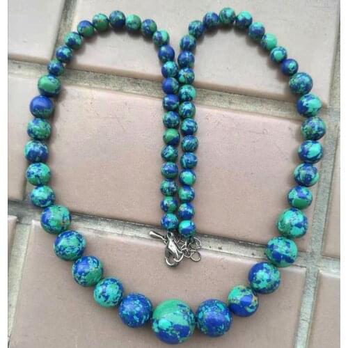 Free Shipping Fashion Jewelry Howlite Round Beads Necklace 17" G4122