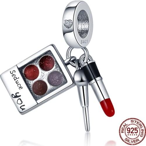 Pandach 100% Real 925 Strerling Silver Charms Fit Original Bracelet Red High Heel Beads DIY Jewelry For Women CMC457